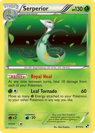 Serperior (6) Reverse Holofoil - Black and White