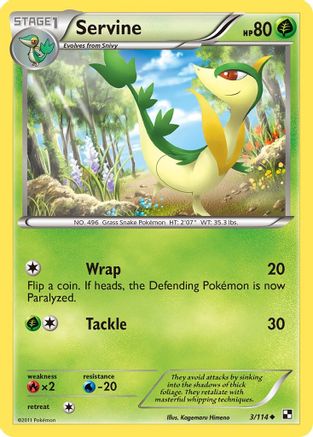 Servine (3) Reverse Holofoil - Black and White