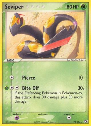 Seviper (20) Reverse Holofoil - Emerald