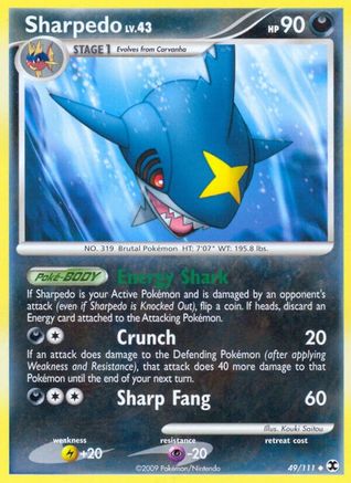 Sharpedo (49/111) [Platinum: Rising Rivals] | Silver Goblin