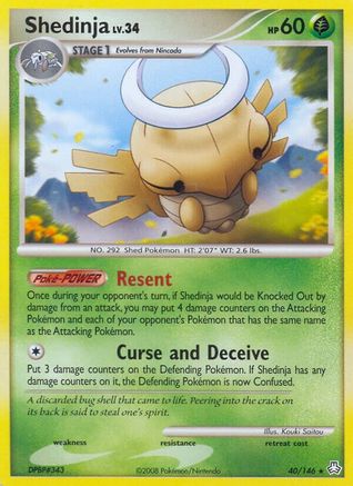 Shedinja (40/146) [Diamond & Pearl: Legends Awakened] Reverse Holofoil