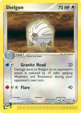 Shelgon - 42/97 (42) Reverse Holofoil - Dragon