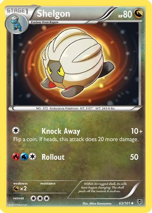 Shelgon (63) Reverse Holofoil - Plasma Blast