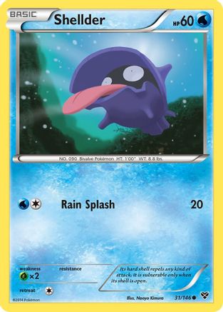 Shellder (31) Reverse Holofoil - XY Base Set