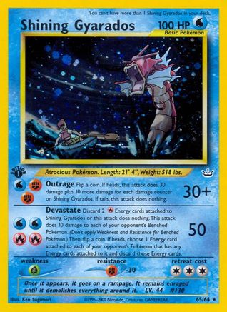 Shining Gyarados (65) 1st Edition Holofoil - Neo Revelation