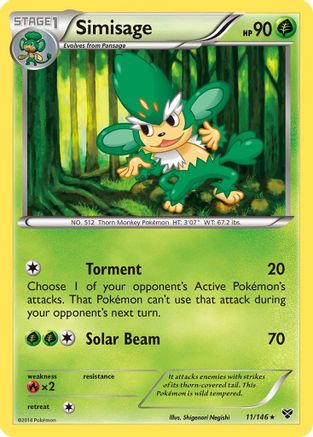 Simisage (11) Reverse Holofoil - XY Base Set
