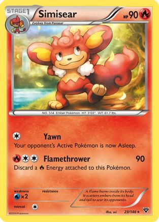 Simisear (23) Reverse Holofoil - XY Base Set