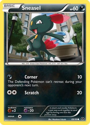 Sneasel (69/99) [Black & White: Next Destinies] Reverse Holofoil