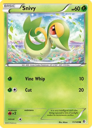Snivy (11) Reverse Holofoil - Boundaries Crossed