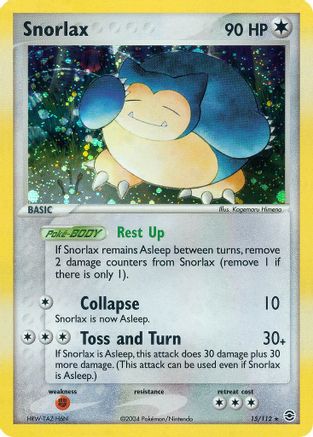 Snorlax (15/112) [EX: FireRed & LeafGreen] Reverse Holofoil
