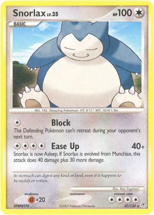 Snorlax (37) Reverse Holofoil - Diamond and Pearl