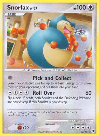 Snorlax (33) Reverse Holofoil - Rising Rivals