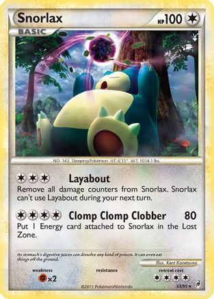 Snorlax (33/95) [HeartGold & SoulSilver: Call of Legends] Reverse Holofoil