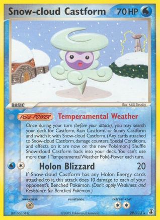 Snow-cloud Castform (29) Reverse Holofoil - Delta Species