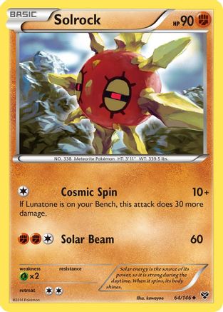 Solrock (64) Reverse Holofoil - XY Base Set