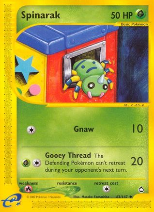 Spinarak (62) Reverse Holofoil - Aquapolis