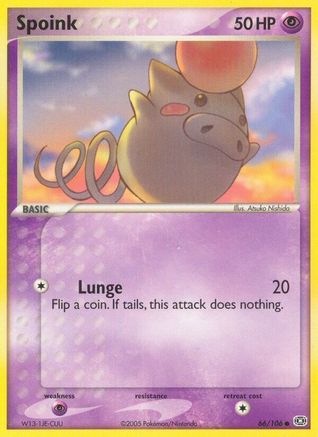 Spoink - 066/106 (66) Reverse Holofoil - Emerald