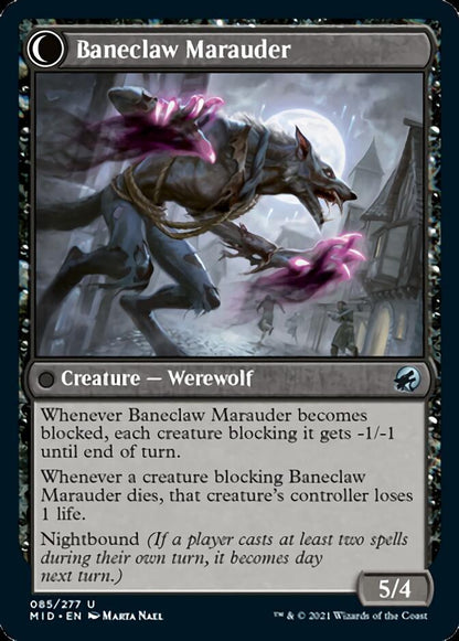 Baneblade Scoundrel // Baneclaw Marauder [Innistrad: Midnight Hunt] Foil