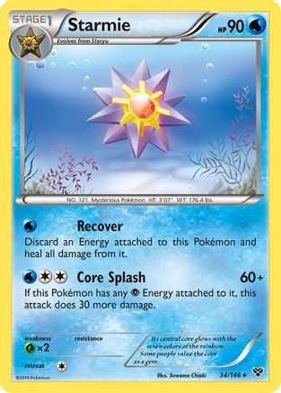 Starmie (34) Reverse Holofoil - XY Base Set