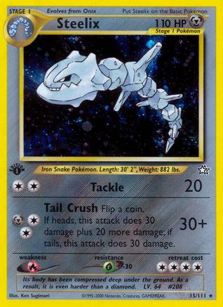 Steelix (15) 1st Edition Holofoil - Neo Genesis