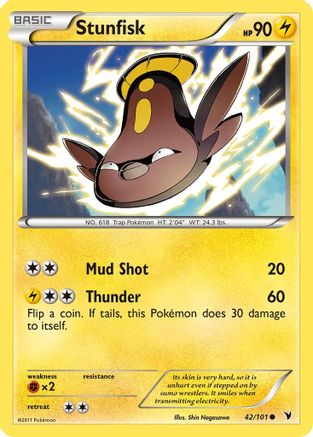 Stunfisk (42/101) [Black & White: Noble Victories] Reverse Holofoil