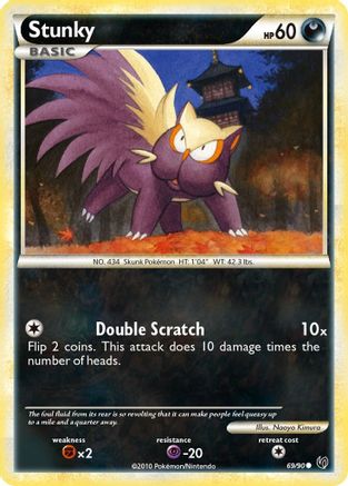 Stunky (69/90) [HeartGold & SoulSilver: Undaunted] Reverse Holofoil