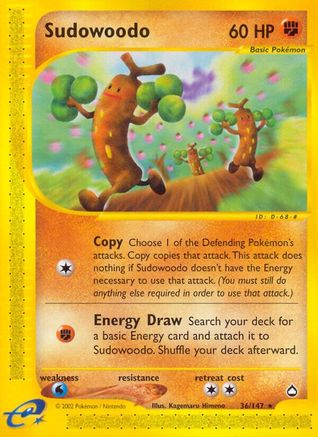 Sudowoodo (36) Reverse Holofoil - Aquapolis
