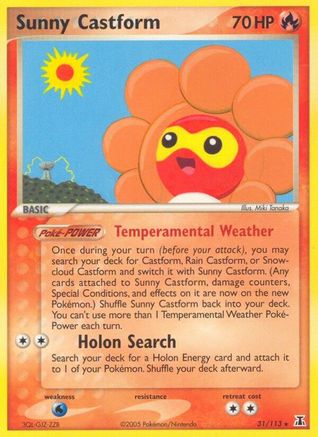 Sunny Castform (31) Reverse Holofoil - Delta Species