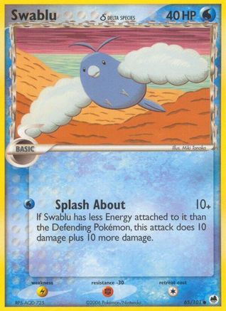 Swablu (Delta Species) (65) Reverse Holofoil - Dragon Frontiers