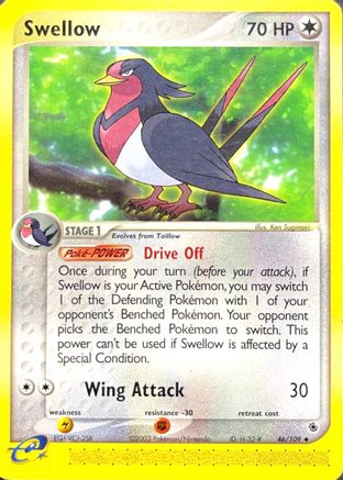 Swellow (46) Reverse Holofoil - Ruby and Sapphire