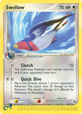 Swellow (45) Reverse Holofoil - Dragon