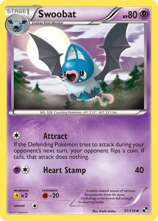 Swoobat (51) Reverse Holofoil - Black and White