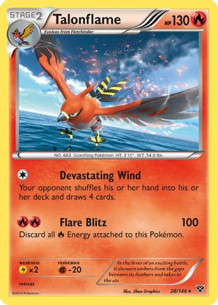 Talonflame (28) Reverse Holofoil - XY Base Set