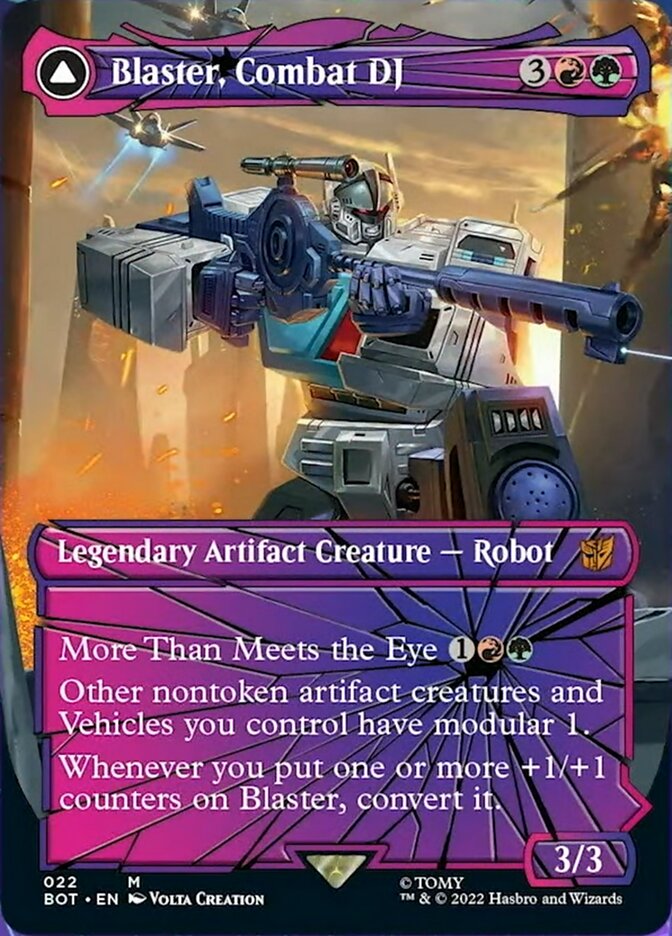 Blaster, Combat DJ // Blaster, Morale Booster (Shattered Glass) [Transformers] Foil