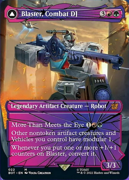 Blaster, Combat DJ // Blaster, Morale Booster (Shattered Glass) [Transformers] Foil