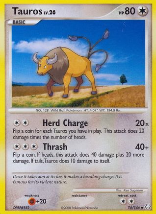 Tauros (74) Reverse Holofoil - Legends Awakened