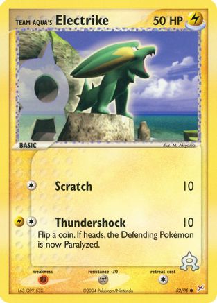 Team Aqua's Electrike (52/95) [EX: Team Magma vs Team Aqua] Reverse Holofoil
