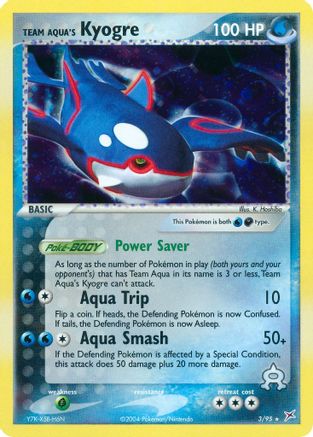 Team Aqua's Kyogre (3) Reverse Holofoil - Team Magma vs Team Aqua