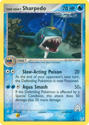 Team Aqua's Sharpedo - 18/95 (18) Reverse Holofoil - Team Magma vs Team Aqua