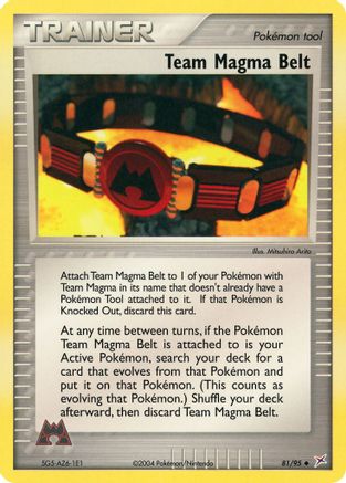 Team Magma Belt (81) Reverse Holofoil - Team Magma vs Team Aqua