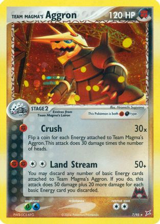 Team Magma's Aggron (7) Reverse Holofoil - Team Magma vs Team Aqua