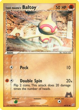 Team Magma's Baltoy - 60/95 (60) Reverse Holofoil - Team Magma vs Team Aqua