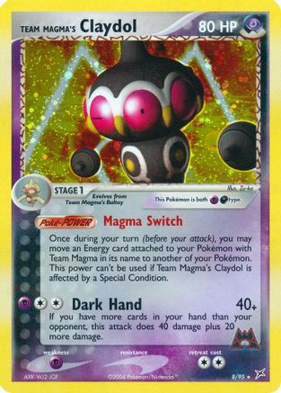 Team Magma's Claydol - 8/95 (8) Reverse Holofoil - Team Magma vs Team Aqua