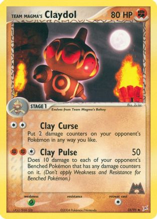 Team Magma's Claydol - 33/95 (33) Reverse Holofoil - Team Magma vs Team Aqua