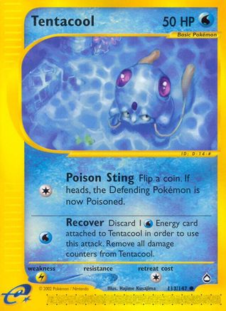 Tentacool (113) Reverse Holofoil - Aquapolis