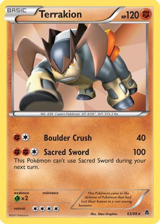 Terrakion (63/98) [Black & White: Emerging Powers] | Silver Goblin