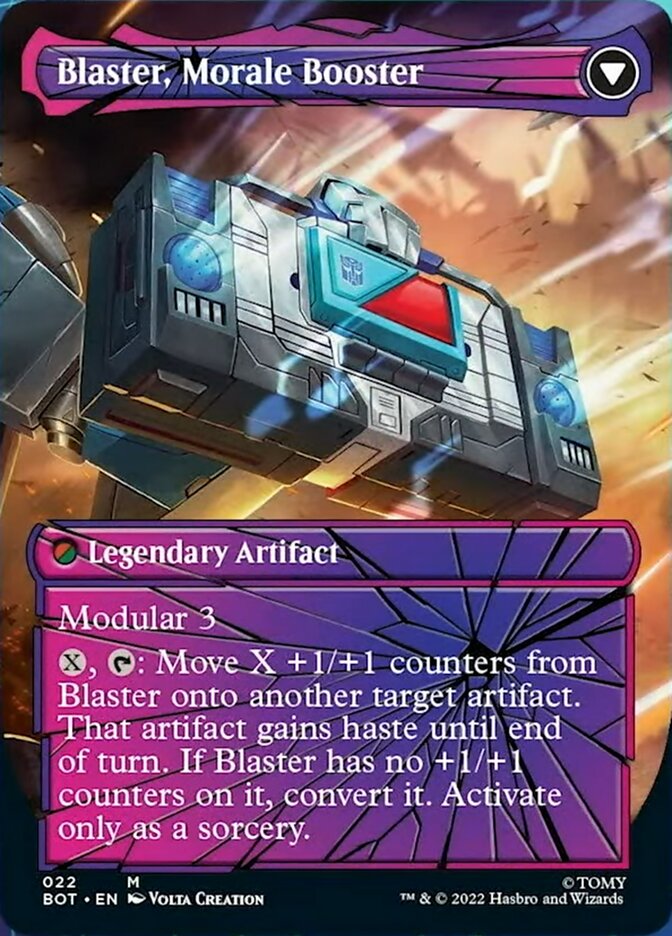 Blaster, Combat DJ // Blaster, Morale Booster (Shattered Glass) [Transformers] Foil