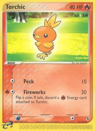 Torchic - 73/109 (73) Reverse Holofoil - Ruby and Sapphire