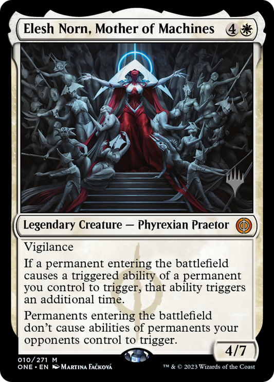 Elesh Norn, Mother of Machines (Promo Pack) [Phyrexia: All Will Be One Promos] Foil