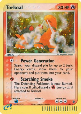 Torkoal (12) Reverse Holofoil - Dragon